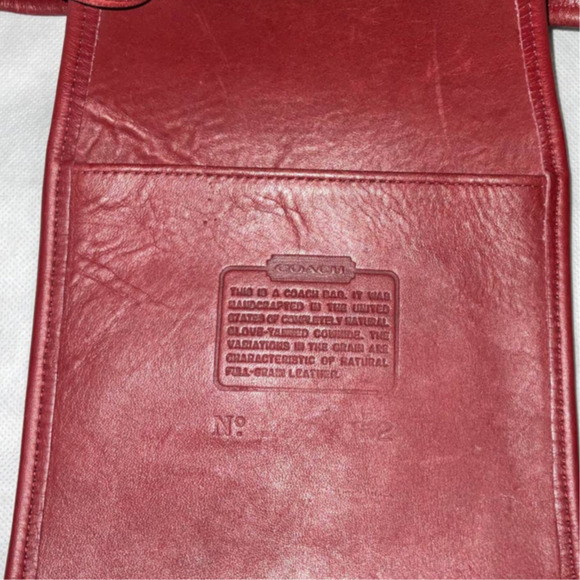 Vintage Coach Lulas Legacy Red Drawstring Crossbody Bucket Bag 9952 - Picture 15 of 16